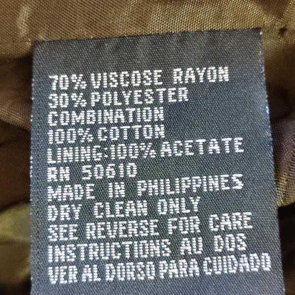 Kasper Green/Black Double Breast Suit with Animal Print Collar - Picture 6 of 9